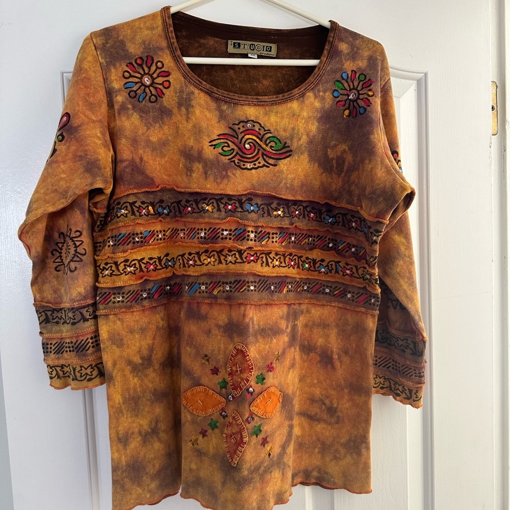 Women's Multicolor Bohemian Top